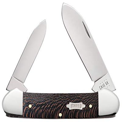 Case XX 25574 Black Sycamore Wood Handle 2 Blade Canoe