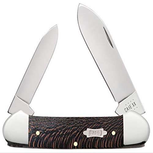 Case XX 25574 Black Sycamore Wood Handle 2 Blade Canoe