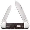 Case XX 25574 Black Sycamore Wood Handle 2 Blade Canoe view 1