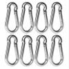 dimok Heavy Duty Carabiner Clips Stainless Galvanized Carbon Steel Spring Snap Hook Set for Camping Swing Boating Hammock Hiking 3 1/2 Inch (Silver 8 Set) view 1