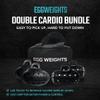 Egg Weights Cardio and Cardio Max Bundle Hand Weights Dumbbell Set with Anti-Slip Silicone Rubber Finger Loop Set of 2 for Shadowboxing, Kickboxing for Men and Women - 2.0 lbs and 3.0 lbs view 2