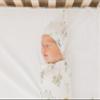 Copper Pearl Baby Beanie Hat Top Knot Stretchy Soft Haven view 4