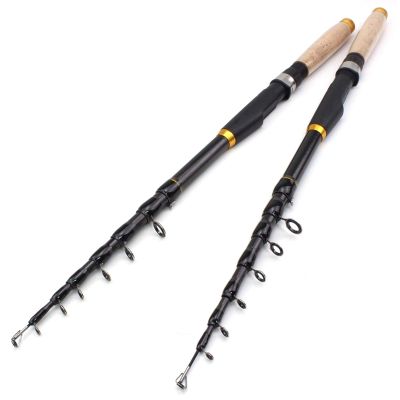 H/A ZYHYD Multifunctional Folding Lure Fishing Rod, Carbon Fiber Bait Fishing Rod with Cork Handle, Portable Travel Rod, Bass Fishing Equipment 1.8M-3.6M ZYHYD (Size : 2.7 m)