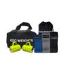 Cardio Max 3.0 lb Hand Dumbbell Set of 2 (1.5 lb Each Egg Weight) + Fabric Resistance Bands Set of 3 for Fitness, Workout, Shadowboxing, Yoga, and More for Men and Women (Lime Green) view 1