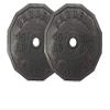 Fake Weights - 12-Side HEX Style Replica High Density Foam 45 lbs Barbell Plates, Barbell Bar Not Included - Photoshoot, Film, Video, Prank Movie Photo Photography Props view 2