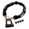 OKG Heavy Duty Motorcycle Chain Lock, 4 Keys, 3.3 ft x 1/2 in (12mm) Thick Hexagonal Cinch Security Chain with 18mm Cut Proof Hardened Alloy Steel U Lock for Motorcycles, E-Bikes, Mopeds, ATVs, Etc. view 1