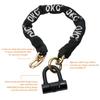 OKG Heavy Duty Motorcycle Chain Lock, 4 Keys, 3.3 ft x 1/2 in (12mm) Thick Hexagonal Cinch Security Chain with 18mm Cut Proof Hardened Alloy Steel U Lock for Motorcycles, E-Bikes, Mopeds, ATVs, Etc. view 2