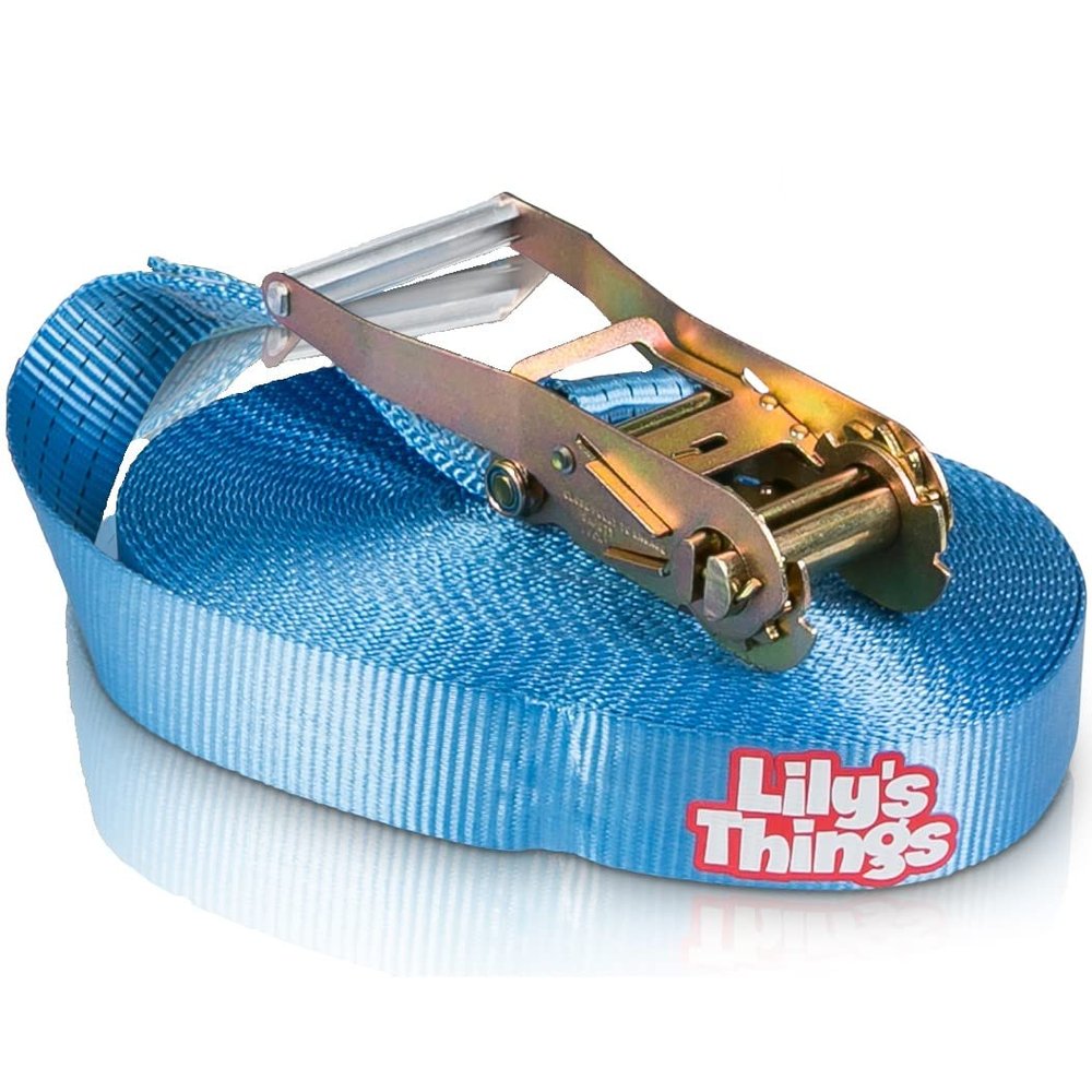 Lily's Things Replacement 110 Ft Slack Line and Ratchet for Double Slackline Course - Ninja Slackline Kit Replacement Line - For Kids and Adults