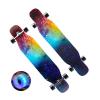 Long Boards Skateboards for Kids Adults, Beginners, Teens, LED Longboard 43 Inches Skate Boards 7 Layer Maple Wood Deck Drop Through Longboards Skateboard Cruiser Girls Boys (Color : C) view 2