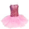 KKmeter Kids Girls' Sequined Ballet Tutu Dress Princess Ballerina Leotard Outfit Dancewear Costumes (Pink, 7-8) view 1