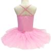 KKmeter Kids Girls' Sequined Ballet Tutu Dress Princess Ballerina Leotard Outfit Dancewear Costumes (Pink, 7-8) view 3