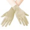 EORUBE Short Opera Satin Gloves for Women - Wrist Length Banquet Tea Party Halloween Costume (Smooth 8.6" - Champagne) view 1