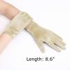 EORUBE Short Opera Satin Gloves for Women - Wrist Length Banquet Tea Party Halloween Costume (Smooth 8.6" - Champagne) view 3