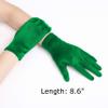 EORUBE Short Opera Satin Gloves for Women - Wrist Length Banquet Tea Party Halloween Costume (Smooth 8.6" - Green) view 3