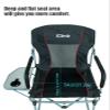 iClimb Heavy Duty Compact Camping Folding Mesh Chair with Side Table and Handle (Black) view 3
