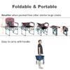 iClimb Heavy Duty Compact Camping Folding Mesh Chair with Side Table and Handle (Black) view 4