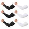 Feeke Arm Sleeves for Men and Women, Sleeve to Cover Arms for Men and Women, UV Protection Cooling, 6-Pairs Anti-Slip Compression Sun Sleeves for Outdoor Sports Black+White view 1