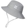Baby Sun Hat Toddler Bucket Hat for Boys 2-7 Years Smile Face Grey view 1