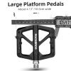 ROCKBROS Mountain Bike Pedals MTB Pedals Lightweight Nylon Composite Bicycle Flat Pedals 9/16" DU Bearing Bike Platform Pedals for BMX MTB Mountain Road Bike view 2