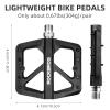 ROCKBROS Mountain Bike Pedals MTB Pedals Lightweight Nylon Composite Bicycle Flat Pedals 9/16" DU Bearing Bike Platform Pedals for BMX MTB Mountain Road Bike view 4