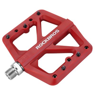 ROCKBROS Mountain Bike Pedals MTB Pedals Lightweight Nylon Composite Bicycle Flat Pedals 9/16" DU Bearing Bike Platform Pedals for BMX MTB Mountain Road Bike