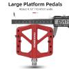 ROCKBROS Mountain Bike Pedals MTB Pedals Lightweight Nylon Composite Bicycle Flat Pedals 9/16" DU Bearing Bike Platform Pedals for BMX MTB Mountain Road Bike view 2