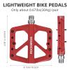 ROCKBROS Mountain Bike Pedals MTB Pedals Lightweight Nylon Composite Bicycle Flat Pedals 9/16" DU Bearing Bike Platform Pedals for BMX MTB Mountain Road Bike view 4