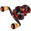 Sougayilang Baitcasting Reel 18LB Carbon Fiber Drag Baitcasters Unequaled Affordable High-tech Innovation Baitcast Fishing Reels - Orange -Right Handed view 2