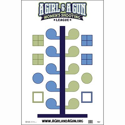 100 Pcs, 23" x 35" A Girl & A Gun Training Target #2