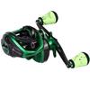 Sougayilang Baitcasting Reel 18LB Carbon Fiber Drag Baitcasters Unequaled Affordable High-tech Innovation Baitcast Fishing Reels - Green -Left Handed view 1