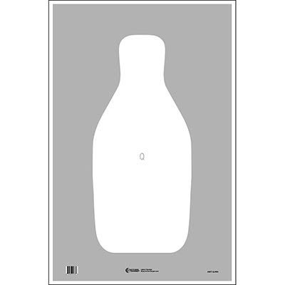 48 Pcs, 22 1/2" x 34 1/2" Standard FBI/DEA Q Target On Bright White Paper(Gray) - All Weather Resistant Target On Heavy Paper