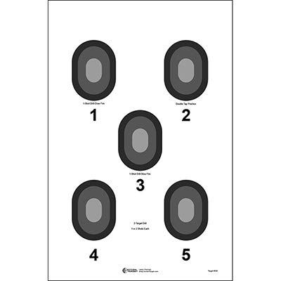 100 Pcs, 23" x 35" 5 Bull's-Eye Target - All Weather Resistant Target On Heavy Paper