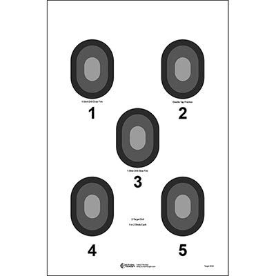 100 Pcs, 23" x 35" 5 Bull's-Eye Target - All Weather Resistant Target On Heavy Paper