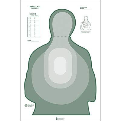 100 Pcs, 24" x 40" Us Dept. of The Treasury Transitional Target Ii (Green) - All Weather Resistant Target On Heavy Paper