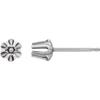 14K White 2.4 mm Round Buttercup Earring Mounting (yellow-gold) view 1