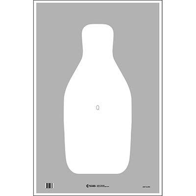 100 Pcs, 22 1/2" x 34 1/2" Standard FBI/DEA Q Target On Bright White Paper(Gray) - All Weather Resistant Target On Heavy Paper