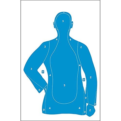 24 Pcs, 23" x 35" B-21 Qualification Target (Blue) - All Weather Resistant Target On Heavy Paper