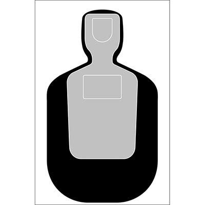 24 Pcs, 23" x 35" Economy Tq-19 Qualification Target(Black & Grey) - All Weather Resistant Target On Heavy Paper