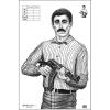 100 Pcs, 23" x 35" Ds-Q Izzy Target(Black & Gray) - All Weather Resistant Target On Heavy Paper view 1