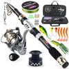 Sougayilang Telescopic Fishing Pole with Spinning Reel Portable Fishing Rod Reel Combos -2.1M/6.89Ft view 1