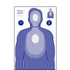 100 Pcs, 23" x 35" Bureau of ATF Transitional Target(Blue) - All Weather Resistant Target On Heavy Paper view 1