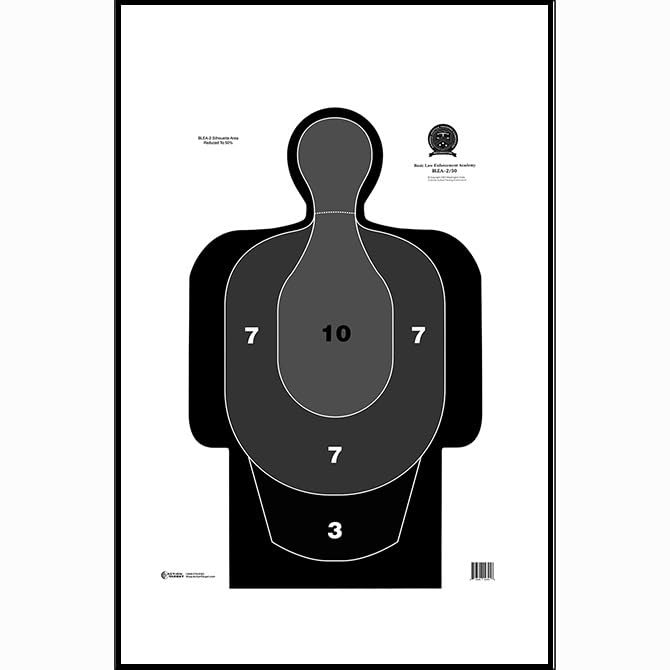 100 Pcs, 19" x 25" Black & Gray Washington State Criminal Justive Training Center 50% Target