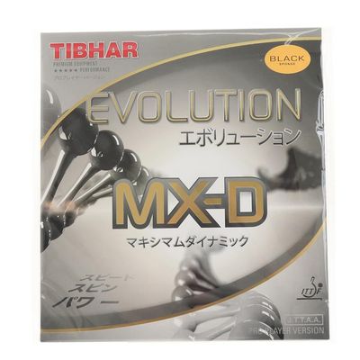 Tibhar Evolution MX-D Table Tennis Rubber (Black, 1.9-2.0)