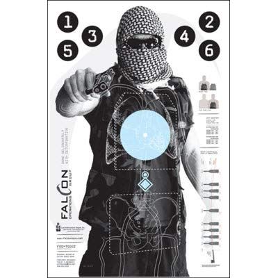 100 Pcs, 25" x 38" Falcon Operations Group Combat Threat Target