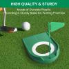 Golf Putting Cup and Flag Putt Training Hole All-Direction Surface Regulation Practice Cups for Men Women Kids Indoor Outdoor Home Office Backyard Golfing (2 Pcs Green Cup with Green Flag) view 4