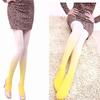 Women Stretch Velvet Tights Socks Stocking Gradient Color Pantyhose (yellow) view 3