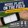 Softball Wristbands for Signs - Single Window Adult Size 20 Pack - Football Quarterback (QB) Play Sheets - Baseball Armband Playbook - (Black) view 2