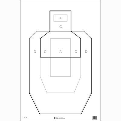 24 Pcs, 23" x 35" Fairfield (Ca) Police Training Target(Black & Gray)