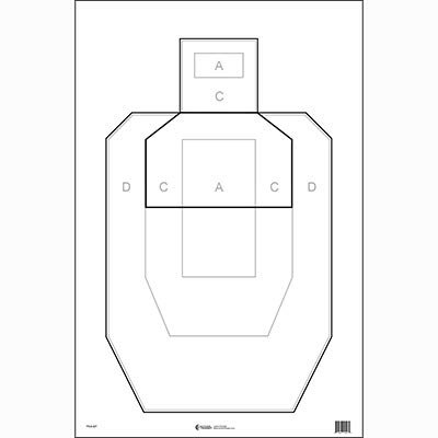 24 Pcs, 23" x 35" Fairfield (Ca) Police Training Target(Black & Gray)