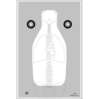 48 Pcs, 23" x 35" FBI Q Target W/Vital Anatomy - New